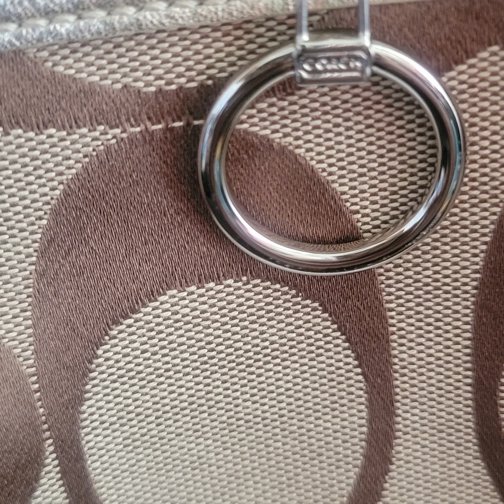 Coach Signature Brown and Pink Tote Bag - Picture 10 of 14